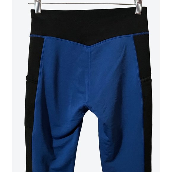 Smartwool Women's Merino Sport Fleece Colorblock Legging Blue Black 26" x 27" - Picture 4 of 9